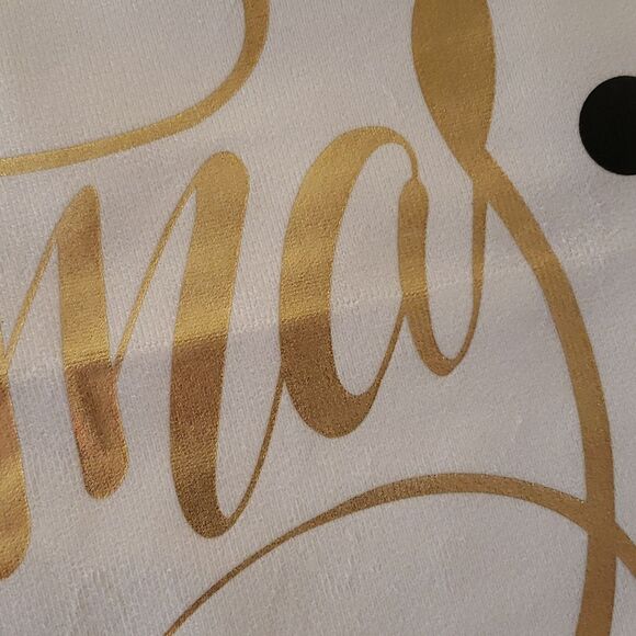 Contemporary Christmas Pillow Cover Snowflake Polkadots Black Silver Gold - Picture 6 of 8